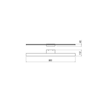 Redo 01-2507 - LED Peeglivalgustus vannituppa BARRIO LED/27,39W/230V 90 cm CRI 90 IP44 valge