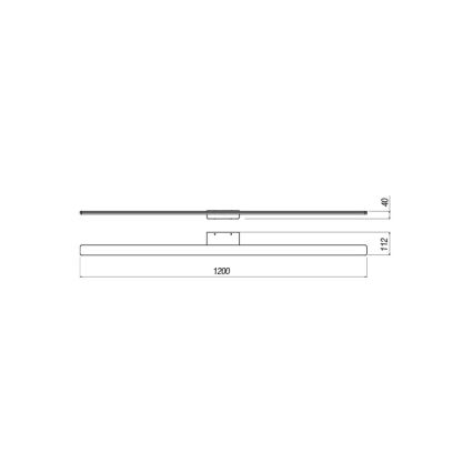 Redo 01-2512 - LED Peeglivalgustus vannituppa BARRIO LED/34,32W/230V 120 cm CRI 90 IP44 must