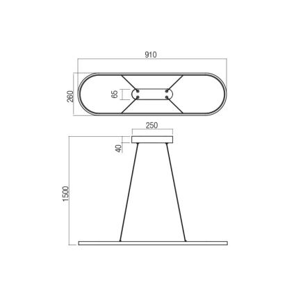Redo 01-2523 - LED Hämardatav lühter LAP LED/32W/230V CRI 90 valge