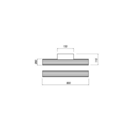 Redo 01-2591 - LED-vannitoa peegli valgusti RIGAL LED/12W/230V 4000K 90 cm CRI 90 IP44 läikiv kroom/valge