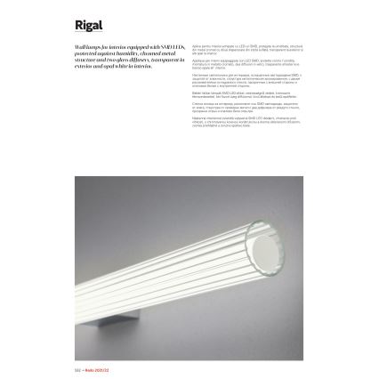 Redo 01-2593 - RIGAL LED vannitoa peeglivalgusti, 18W, 230V, 91 cm, CRI 90, IP44, läikiv kroom/valge