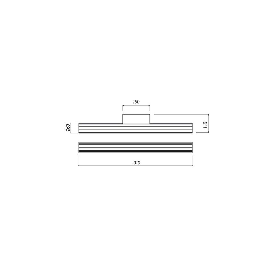 Redo 01-2593 - RIGAL LED vannitoa peeglivalgusti, 18W, 230V, 91 cm, CRI 90, IP44, läikiv kroom/valge