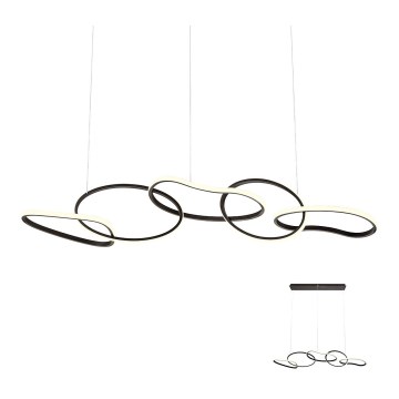 Redo 01-2599 - hämardatav LED-rippvalgusti riputuskaabliga BIAS LED/108,6W/230V 3000K CRI 90 must