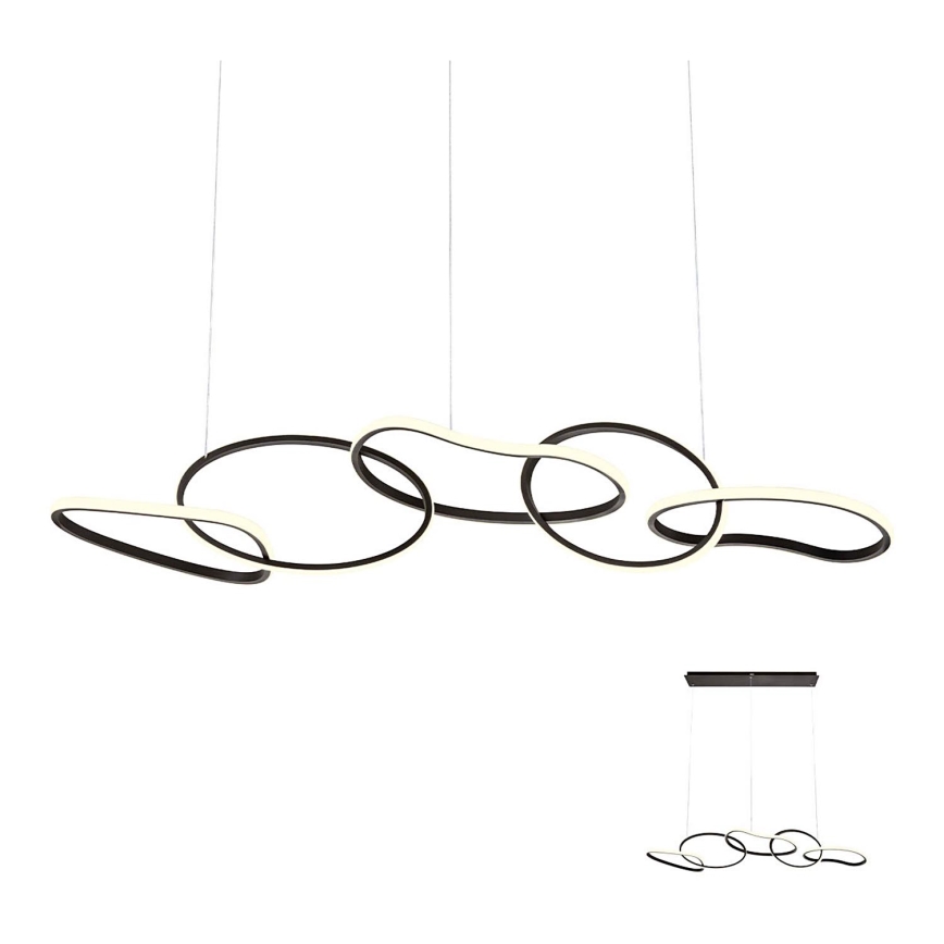 Redo 01-2599 - hämardatav LED-rippvalgusti riputuskaabliga BIAS LED/108,6W/230V 3000K CRI 90 must