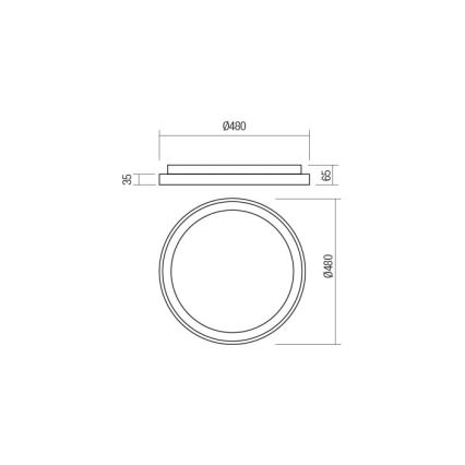 Redo 01-2667 - LED Hämardatav laevalgusti ICONIC LED/40W/230V d. 48 cm kuldne