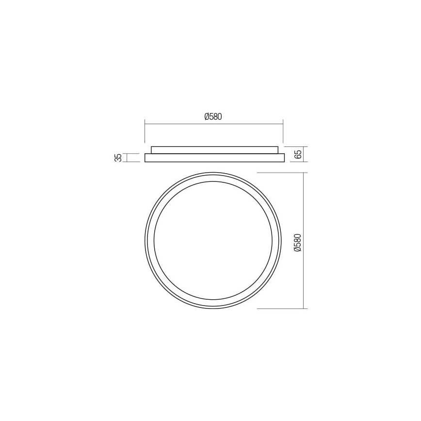Redo 01-2670 - LED Hämardatav laevalgusti ICONIC LED/50W/230V d. 58 cm kuldne