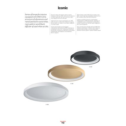 Redo 01-2675 - LED-hämardatav ripplühter kaablil ICONIC LED/60W/230V Ø 78 cm valge