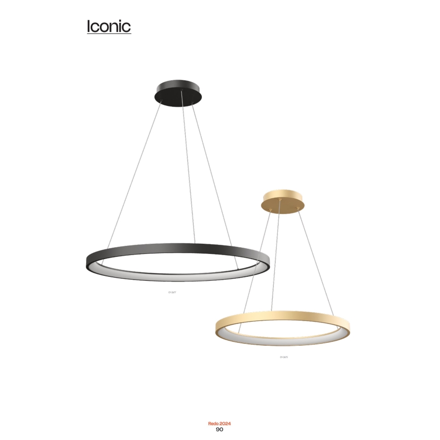 Redo 01-2676 - LED Hämardatav lühter ICONIC LED/60W/230V d. 78 cm kuldne