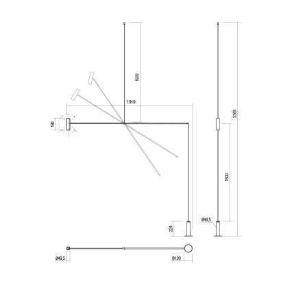 Redo 01-2695 - LED Hämardatav põrandalamp PICAS LED/12W/230V must