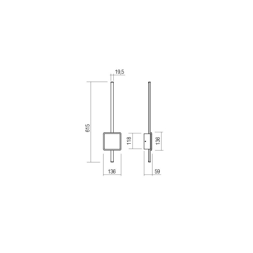 Redo 01-2697 - LED-seinavalgusti DIAZ, 20 W, 230 V, CRI 90, kuldne