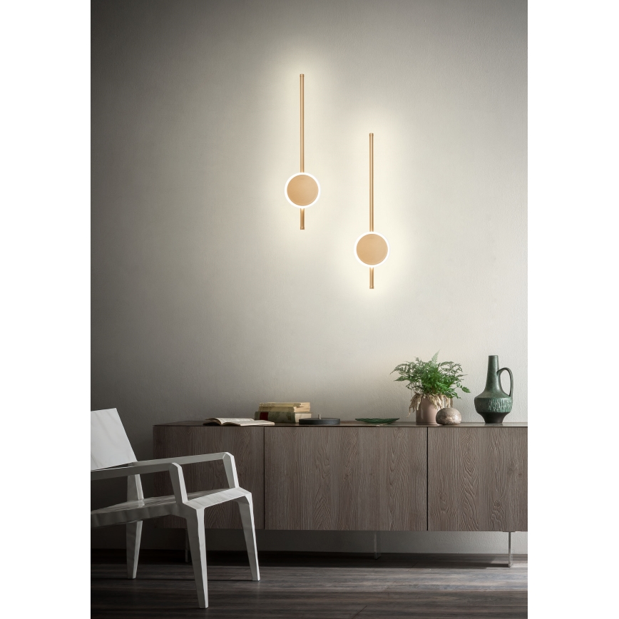 Redo 01-2700 - LED Seinavalgusti DIAZ LED/18W/230V CRI 90 kuldne