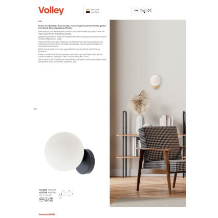 Redo 01-2713 - Seinavalgusti VOLLEY 1xE14/28W/230V kuldne
