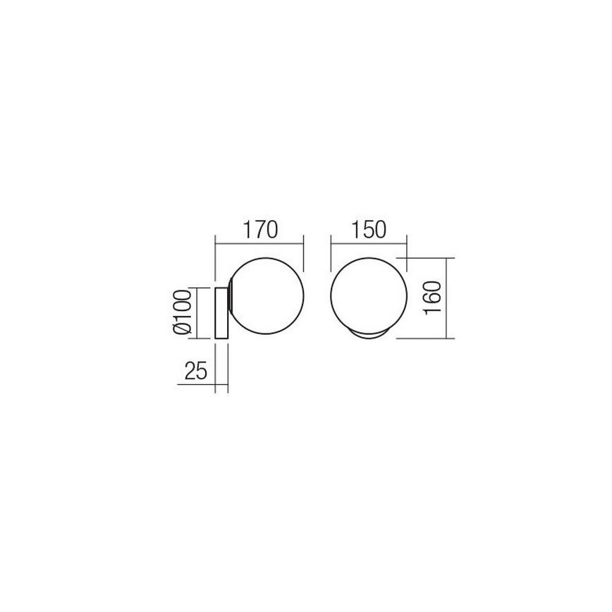 Redo 01-2714 - Seinavalgusti VOLLEY 1xE14/28W/230V must