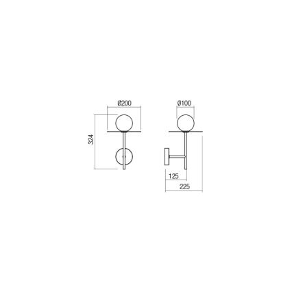 Redo 01-2726 - Seinavalgusti PLATO 1xG9/10W/230V must