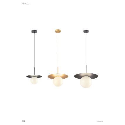 Redo 01-2727 - Lühter PLATO 1xG9/10W/230V d. 20 cm kuldne