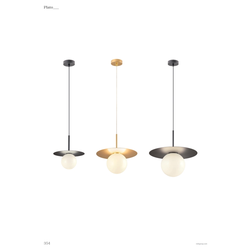 Redo 01-2727 - Lühter PLATO 1xG9/10W/230V d. 20 cm kuldne