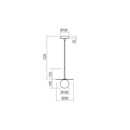 Redo 01-2727 - Lühter PLATO 1xG9/10W/230V d. 20 cm kuldne