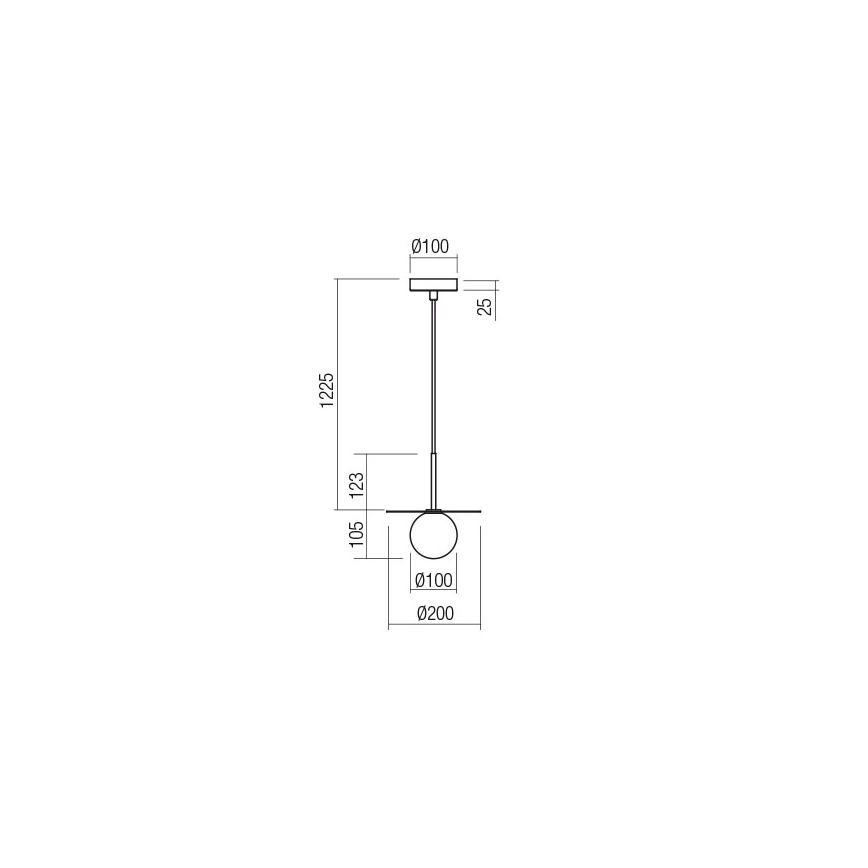 Redo 01-2727 - Lühter PLATO 1xG9/10W/230V d. 20 cm kuldne