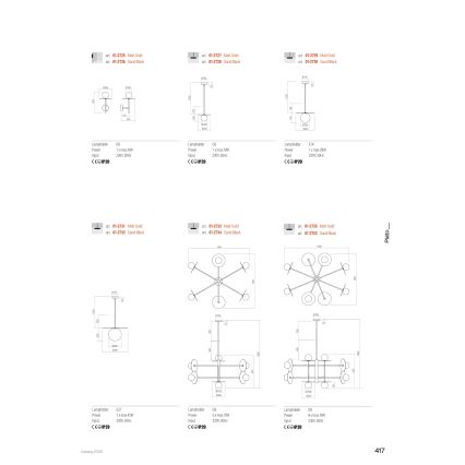 Redo 01-2735 - PLATO varrega lühter 8xG9/10W/230V, kuldne