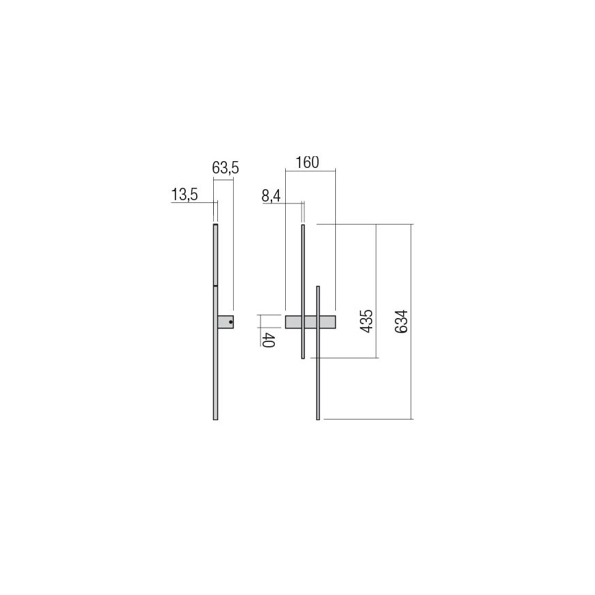 Redo 01-2747 - LED seinavalgusti TANGENT LED/13W/230V CRI 90 must