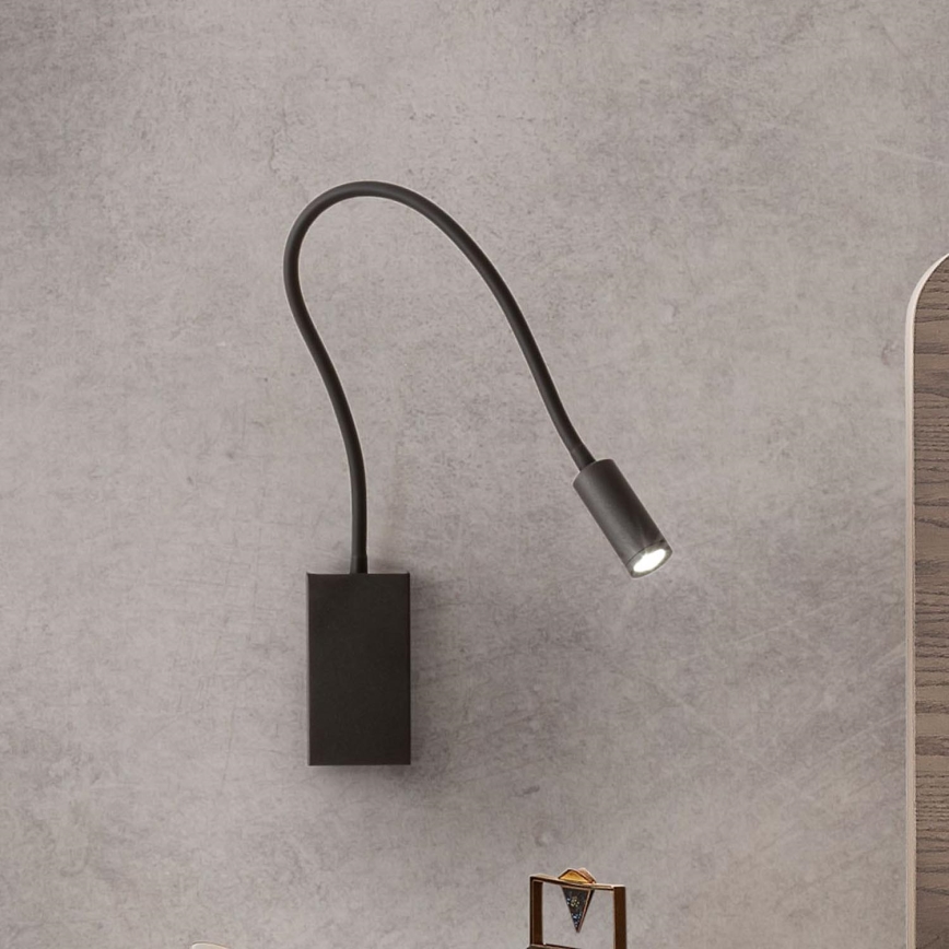 Redo 01-2755 - LED Paindlik väike lamp WALLIE LED/3W/230V USB CRI 90 must