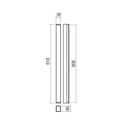 Redo 01-2762 - LED-seinavalgusti PLOT LED/21W/230V 60 cm valge