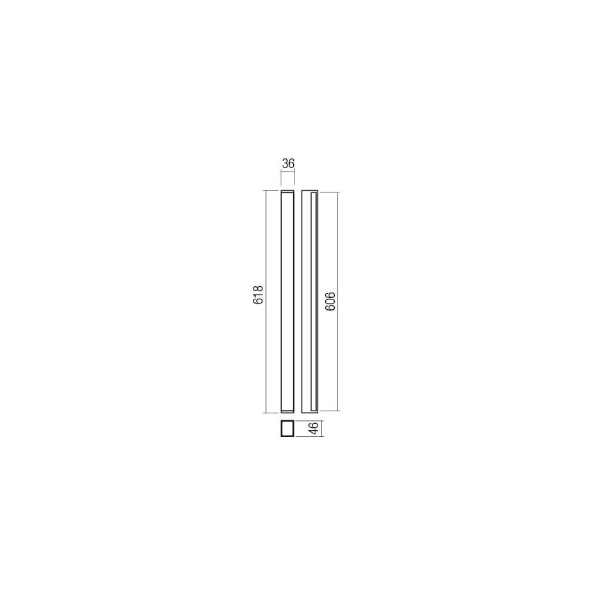 Redo 01-2762 - LED-seinavalgusti PLOT LED/21W/230V 60 cm valge