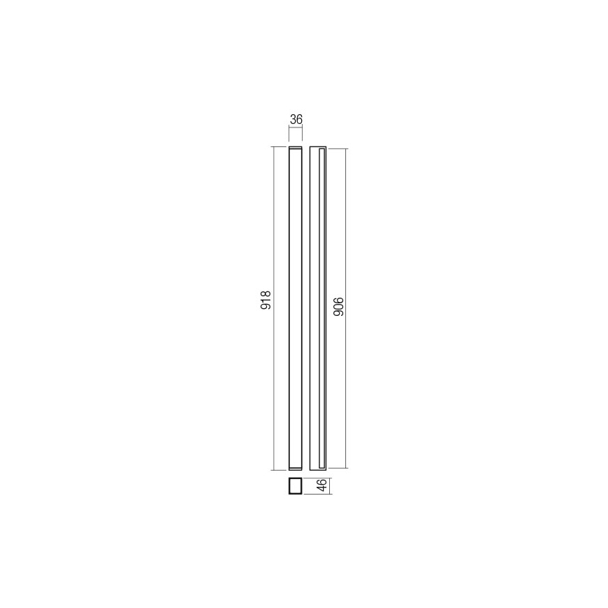Redo 01-2764 - PLOT LED-seinavalgusti 31W/230V 90 cm valge