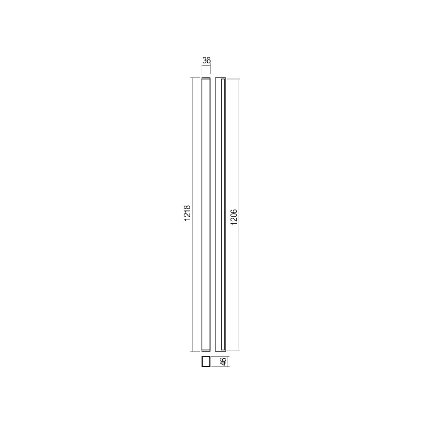 Redo 01-2766 - LED-seinavalgusti PLOT LED/35W/230V 120 cm valge