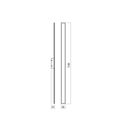 Redo 01-2770 - LED seinavalgusti WAPI LED/30W/230V 119 cm valge