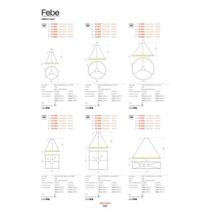 Redo 01-2817 - LED Hämardatav seinavalgusti FEBE LED/24W/230V kuldne