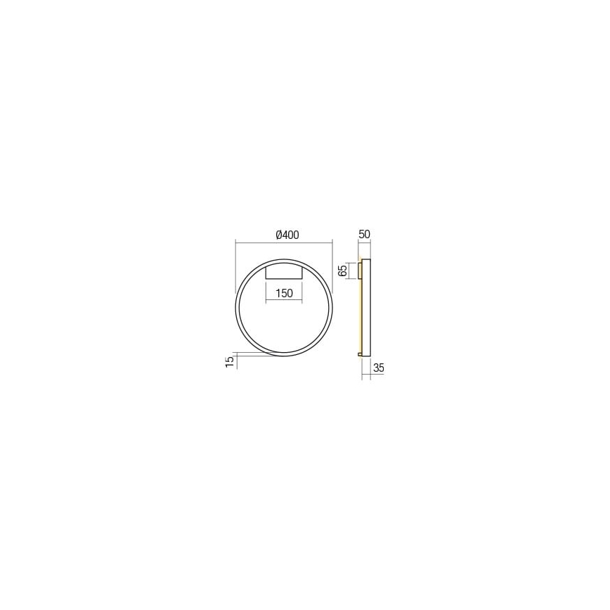 Redo 01-2817 - LED Hämardatav seinavalgusti FEBE LED/24W/230V kuldne