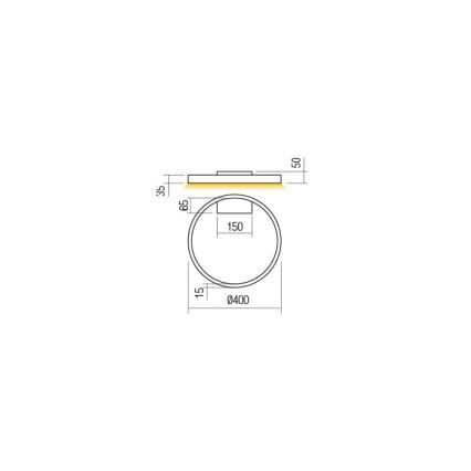 Redo 01-2835 - LED Hämardatav seinavalgusti FEBE LED/24W/230V kuldne