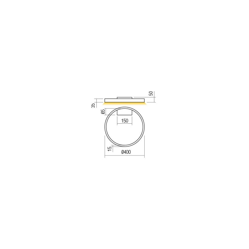 Redo 01-2835 - LED Hämardatav seinavalgusti FEBE LED/24W/230V kuldne
