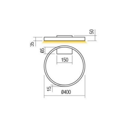 Redo 01-2837 - LED Hämardatav seinavalgusti FEBE LED/24W/230V must