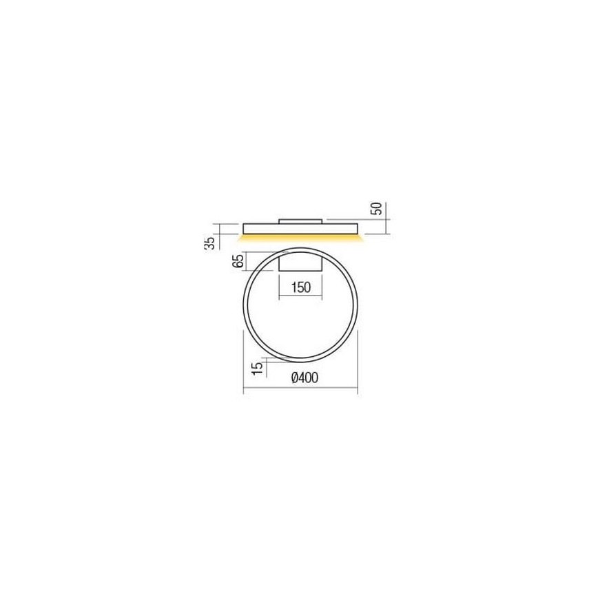 Redo 01-2837 - LED Hämardatav seinavalgusti FEBE LED/24W/230V must