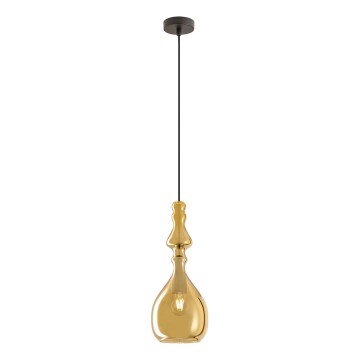 Redo 01-2937 - Kaabliga rippvalgusti AMBIX 1xE27/42W/230V, läbimõõt 18 cm, kuldne