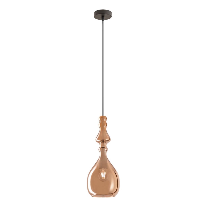 Redo 01-2939 - AMBIX rippvalgusti kaabliga, 1xE27/42W/230V, läbimõõt 18 cm, pruun