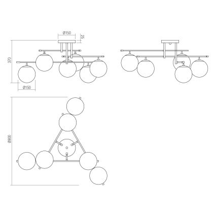 Redo 01-2948 - Laevalgusti ESSENTIAL 6xE14/28W/230V