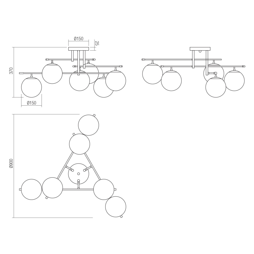 Redo 01-2948 - Laevalgusti ESSENTIAL 6xE14/28W/230V