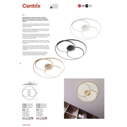 Redo 01-2975 - LED Laevalgusti CENTRIX LED/92W/230V must