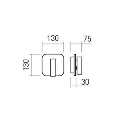 Redo 01-2977 - LED seinavalgusti QUDA LED/6W/230V + LED/3W 3000K CRI 90 kuldne