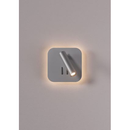 Redo 01-2978 - LED seinavalgusti QUDA LED/6W/230V + LED/3W 3000K CRI 90 mattkroom