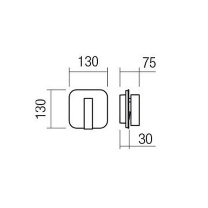 Redo 01-2978 - LED seinavalgusti QUDA LED/6W/230V + LED/3W 3000K CRI 90 mattkroom