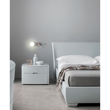 Redo 01-2993 - LED seinavalgusti OASIS LED/3W/230V + 1xG9/10W USB CRI 90 läikiv kroom