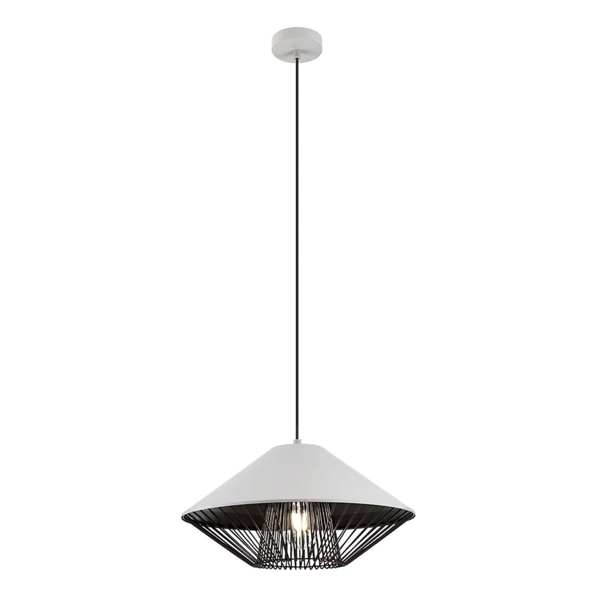 Redo 01-3004 - Rippvalgusti kaabliga GRILL 1xE27/42W/230V läbimõõt 39,6 cm must/valge