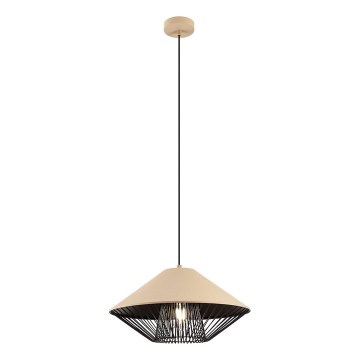 Redo 01-3007 - Rippvalgusti kaabliga GRILL 1xE27/42W/230V läbimõõt 39,6 cm must/beež
