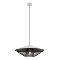 Redo 01-3008 - Rippvalgusti kaabliga GRILL 1xE27/42W/230V Ø 49,5 cm must/valge