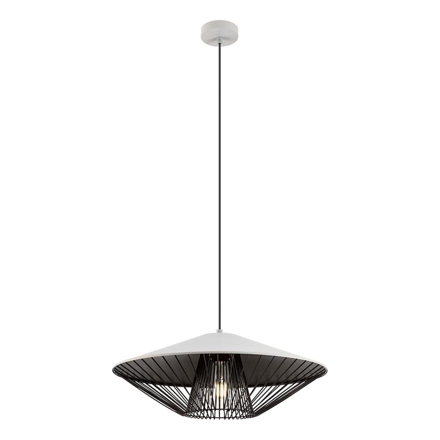 Redo 01-3008 - Rippvalgusti kaabliga GRILL 1xE27/42W/230V Ø 49,5 cm must/valge
