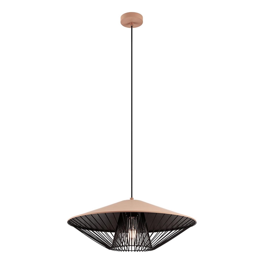 Redo 01-3009 - Rippvalgusti kaabliga GRILL 1xE27/42W/230V Ø 49,5 cm must/pruun